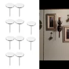 Dophee, 10 шт., серебристые декоративные гвозди с плоской головкой, гвоздики, деревянная коробка, чехол, мебельные гвозди, штифт 11*17 мм