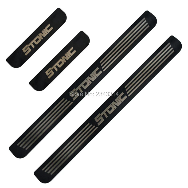 

For Kia Stonic 2017 2018-2020 Accessories Stainless Door Sill Kick Scuff Plate Guard Pedal Protector Trim Step Cover Car Styling