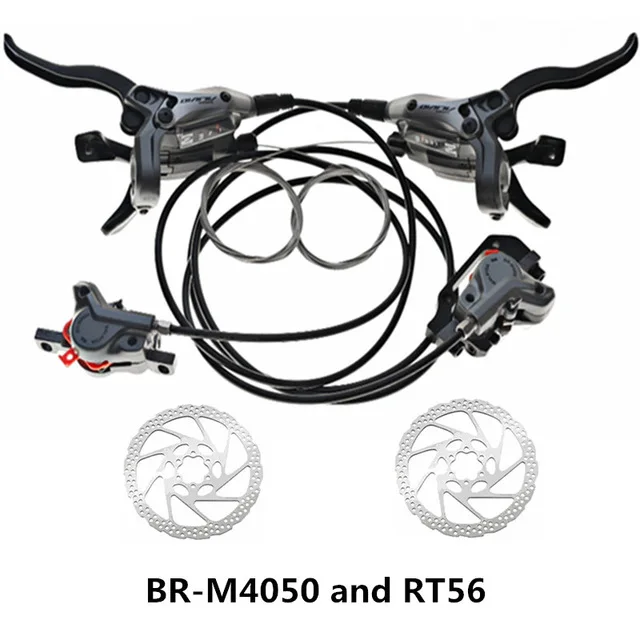 BR-M4050 and RT56 SHIMANO ALIVIO BR-M4050 9 S/27 S 85 см-145 см масляный тормоз Горный велосипед палец циферблат дисковый тормоз последний и RT56 диск - Цвет: BR-M4050 and RT56