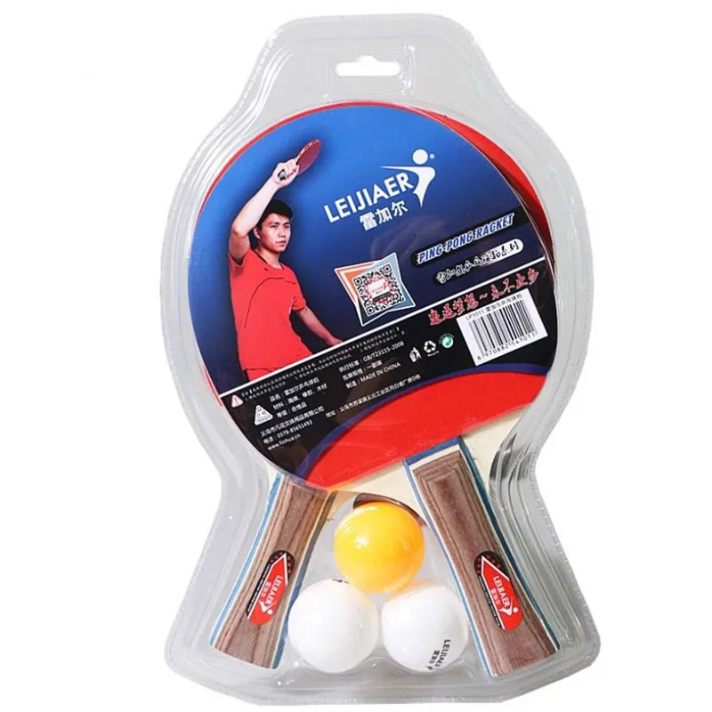 

Tennis Paddle Rubber Ping Pong Racket Table for Fast Attack Beginners Professional Players Bat Training Competition with 3 Balls