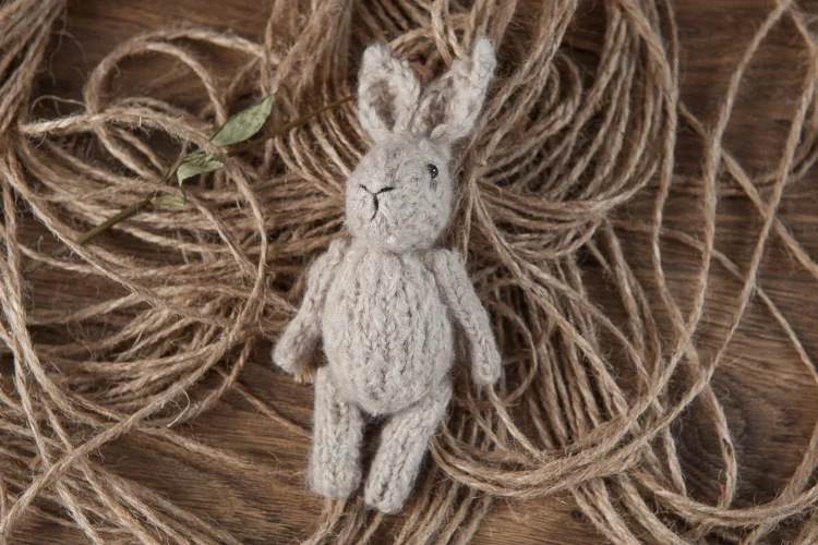 beige rabbit Jane Z Ann кукла ручной работы для фотосъемки новорожденных кролик девочка медведь свинья кошка реквизит для студийной съемки аксессуары - Цвет: beige rabbit