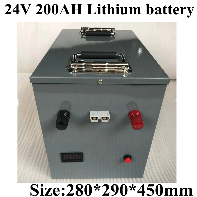 Водонепроницаемый Литий ионный аккумулятор 24 В 200 ач с блоком BMS 100 А для троллинга