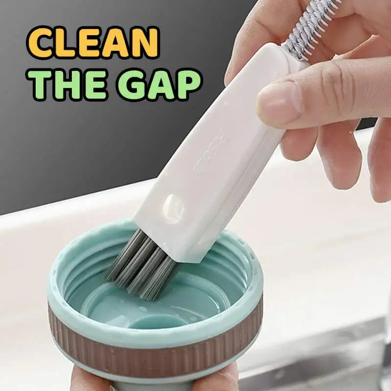 

3 in 1 Bottle Cap Detail Brush Multifunctional Lunch Box Rubber Ring Groove Cleaner Brush Cup Cover Cleaning Brush