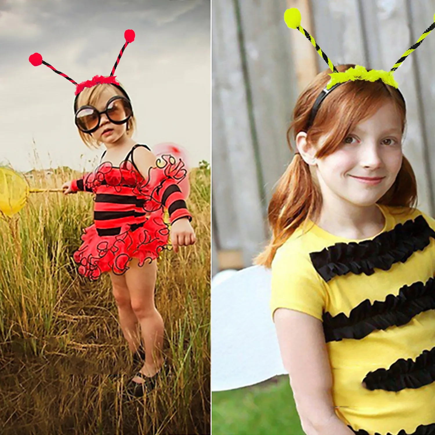 Behogar Милая Божья коровка &quotБожья коровка&quot Стиль повязка Головные уборы антенна