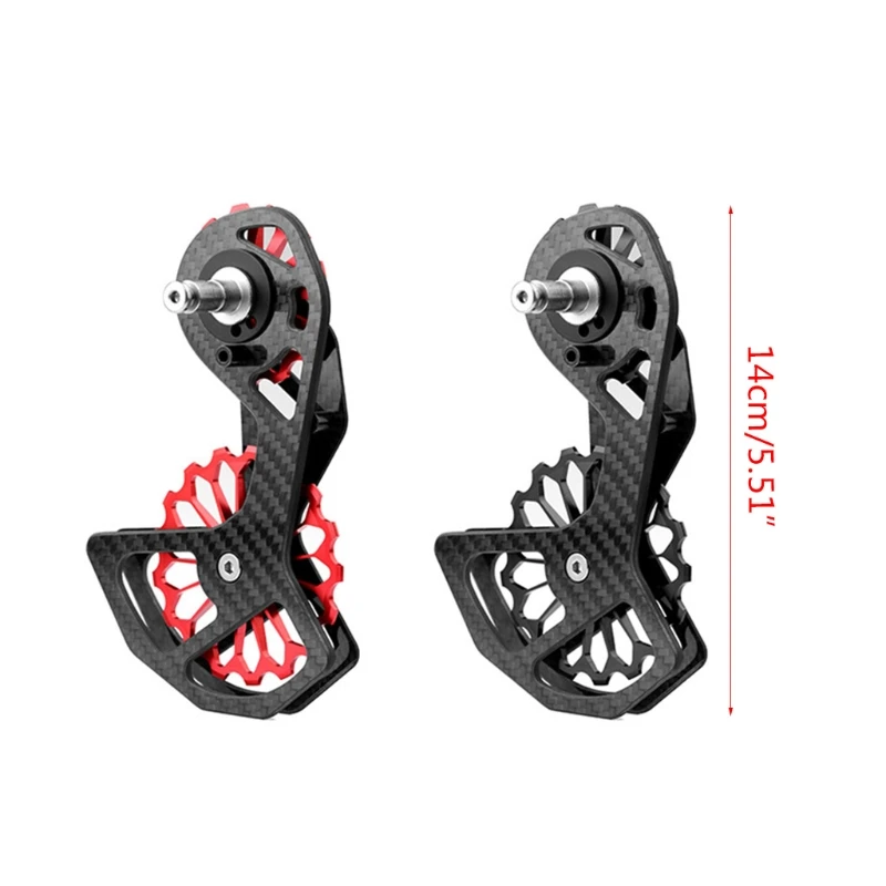 

Bicycle Carbon Fiber Ceramic Rear Derailleur 17T Pulley Guide Wheel Accessories D2TC