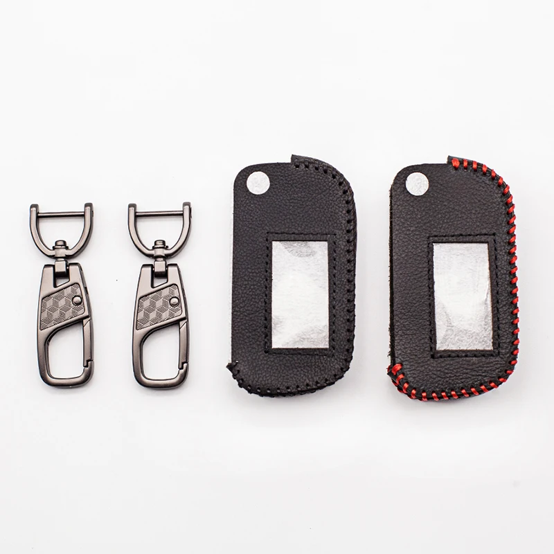 Fashion Men Carrying 100% Leather Key Case for Starline A93 A63 A39 4 buttons Folding Car Flip Remote Fob Cover | Автомобили и
