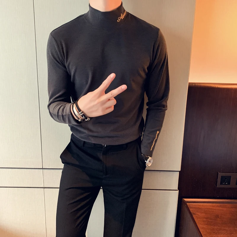 Лидер продаж мужские повседневные футболки высокого качества с длинными