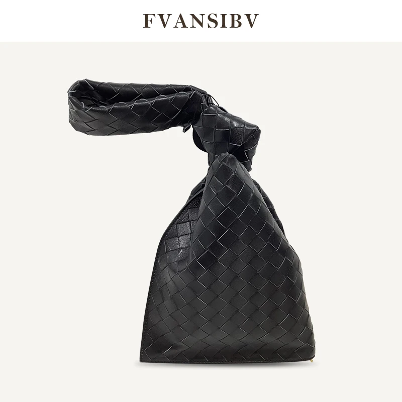 

2022 New Luxury Brand Authentic Leather Weave Knotted Handbag Lightweight Fashion All-Match Exquisite Clutch for Women Hot