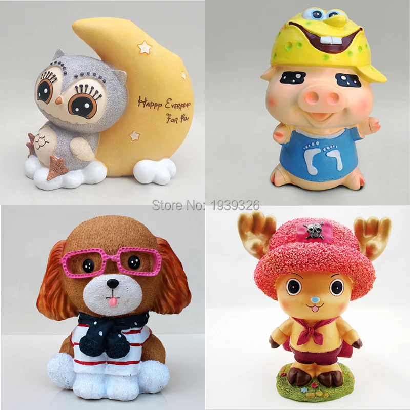 3d Аниме гипсовые силиконовые формы DIY штукатурка фигурка ремесло бетон гончарная глина форма модель свинья гипсовая форма для рождественского декора