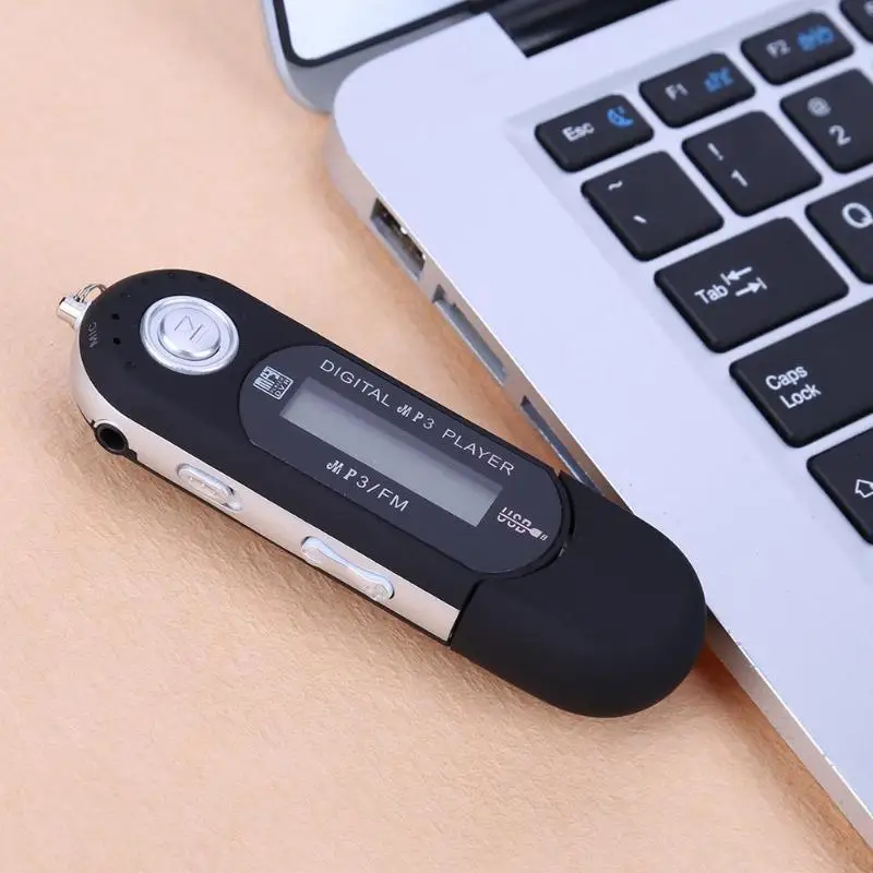 Портативный USB MP3 музыкальный плеер цифровой ЖК-экран fm-радио черный синий плеер