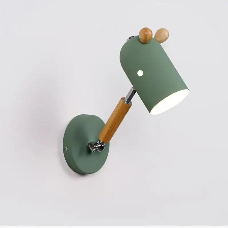 Скандинавские настенные светильники мультяшная детская комната прикроватная