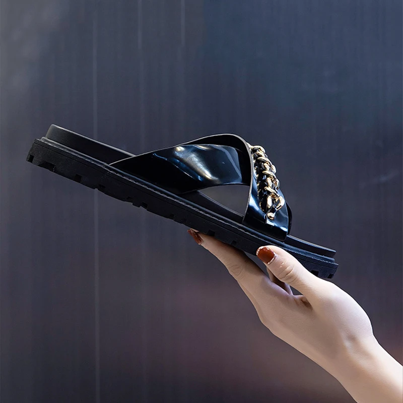 

Beach Slippers Woman Flats Sliders Shoes Women Summer 2021 Fashion Women's Slippers Female Platform Shoes Woman Heels Solid New