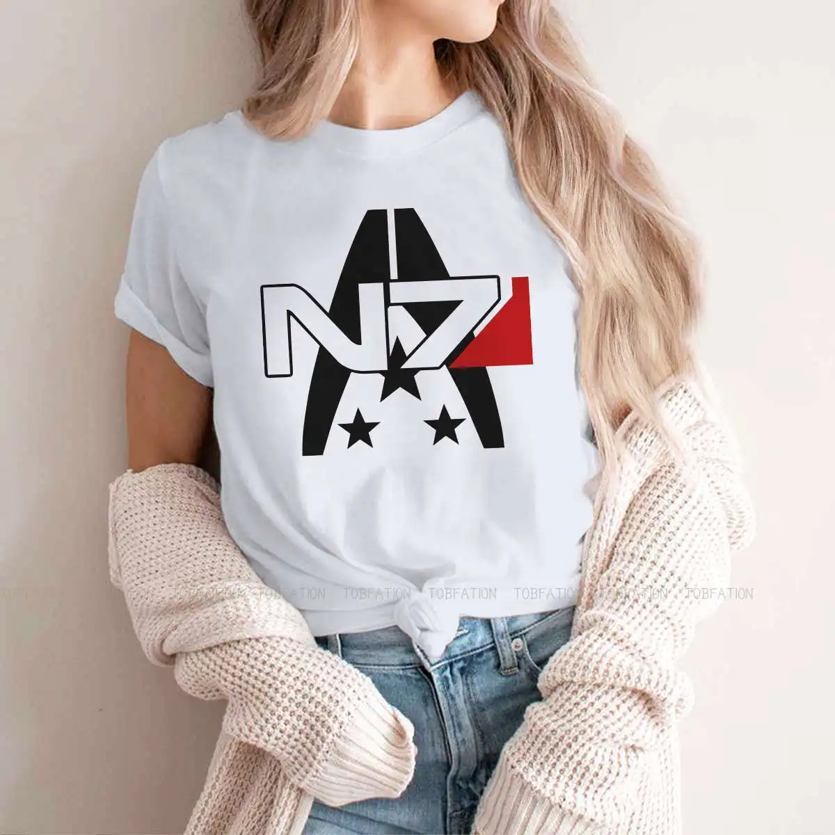 

N7 Alliance Style TShirt for Girl Mass Effect ME1 Andromeda Legendary Edition RPG Comfortable New Design Graphic T Shirt 4XL