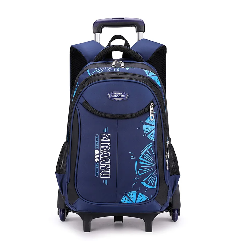 Детские школьные портфели на колесиках для мальчиков и девочек съемные рюкзаки