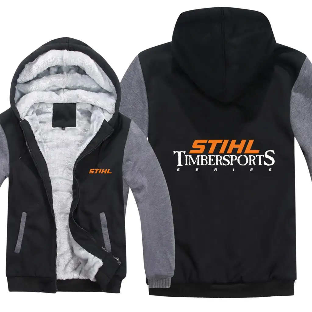 Stihl Timbersports серия толстовки для мужчин пуловер шерстяная подкладка Куртка