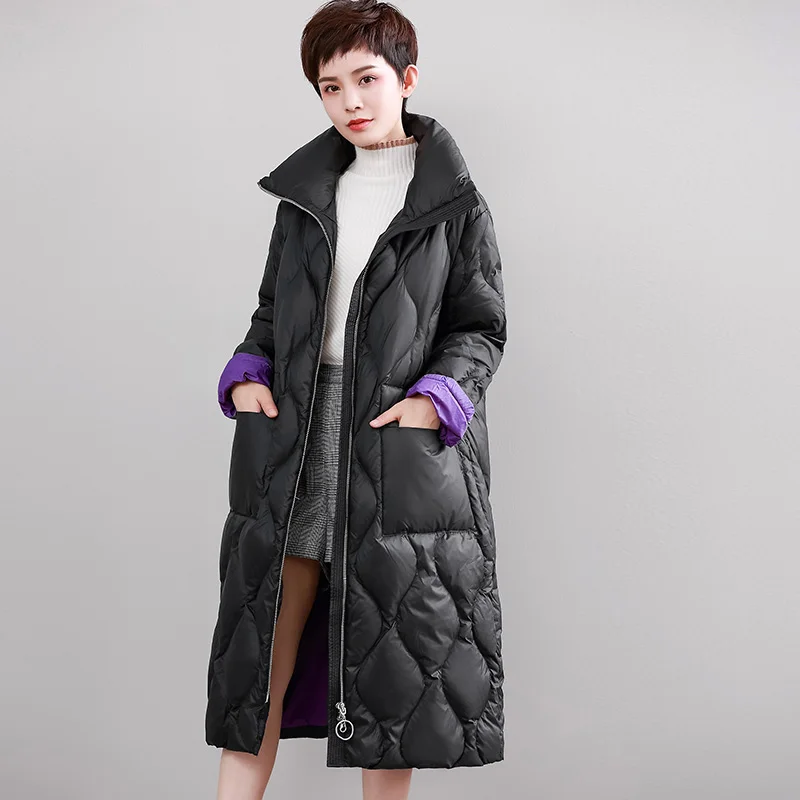 Fitaylor зимний женский ульсветильник пуховик теплый 90% белый утиный пух длинная