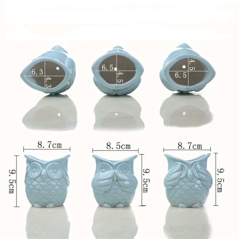 Керамическая суккулентная ваза креативный офисный Рабочий стол Бонсай Сова