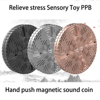 ppb relieve stress sensory toy autism anxiety relief hand push magnetic sound coin gift adults edc fingertip antistress toys
