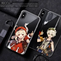 genshin impact phone case for iphone 11 12 pro max x xs xr 7 8 7plus 8plus 6s se soft silicone case cover