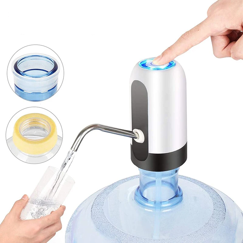 

Home Gadgets Water Bottle Pump Mini Barreled Water Electric Pump USB Charge Automatic Portable Water Dispenser Drink Dispenser