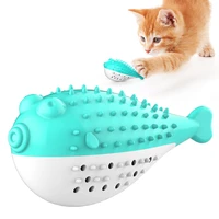 soft silicone mini fish cat toy catnip pet toy clean teeth toothbrush chew cats toys cats puzzle training toy pet dog supplies
