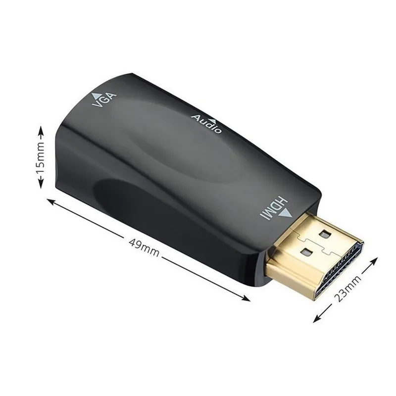 Переходник HDMI папа-VGA Мама с аудиопортом 3 5 мм адаптер AUX-кабеля Поддержка порта Full