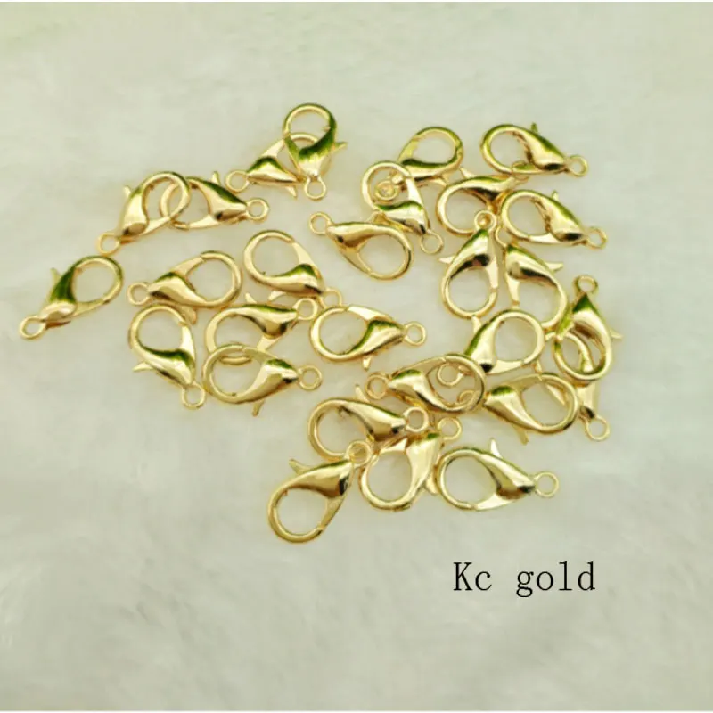 DIY застежка-карабин 100 шт./золото/черный/никель/серебро/бронза/ожерелье ювелирные