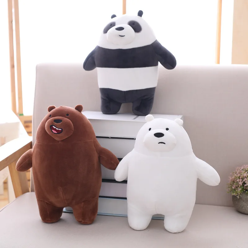 30 см Kawaii панда медведи плюшевые игрушки мультяшный медведь набивной гризли серый