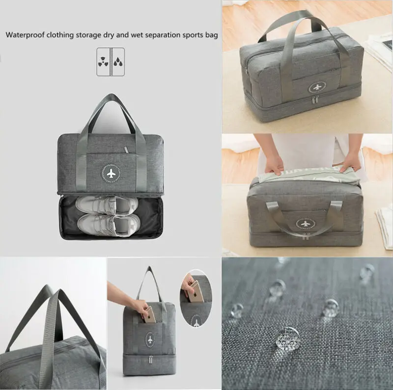 Сумка с отделением для обуви дорожная сумка отделение сухого и мокрого большого