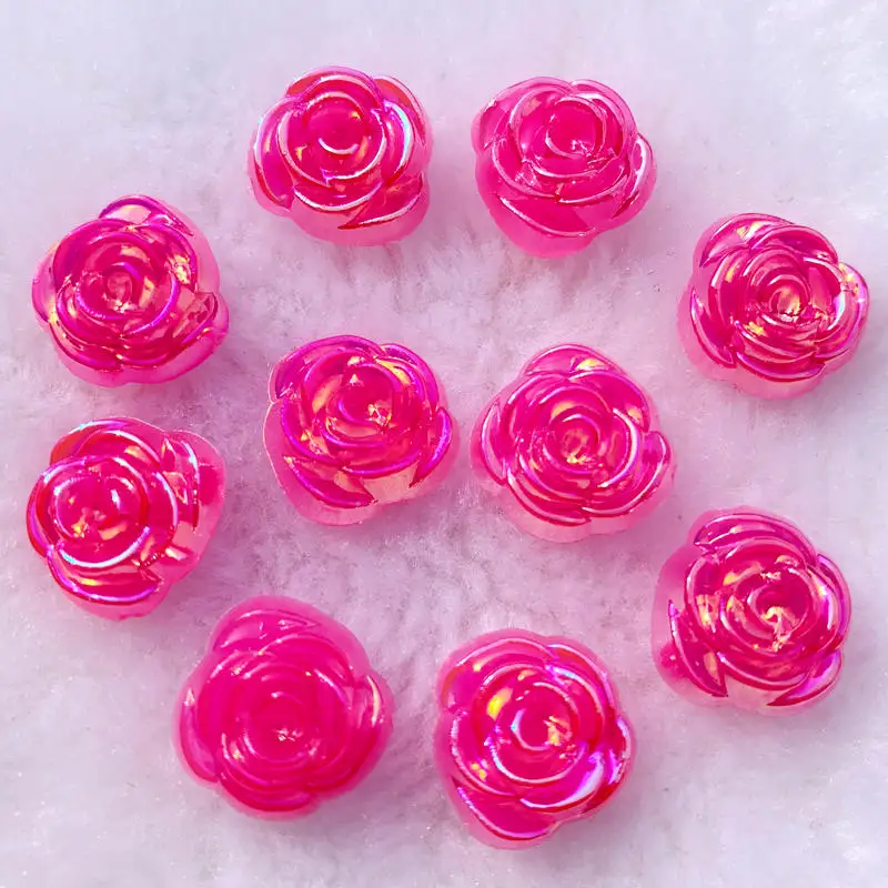 200 шт 14 мм Цветы из полимера розы плоская спина кабошон DIY украшения ювелирных