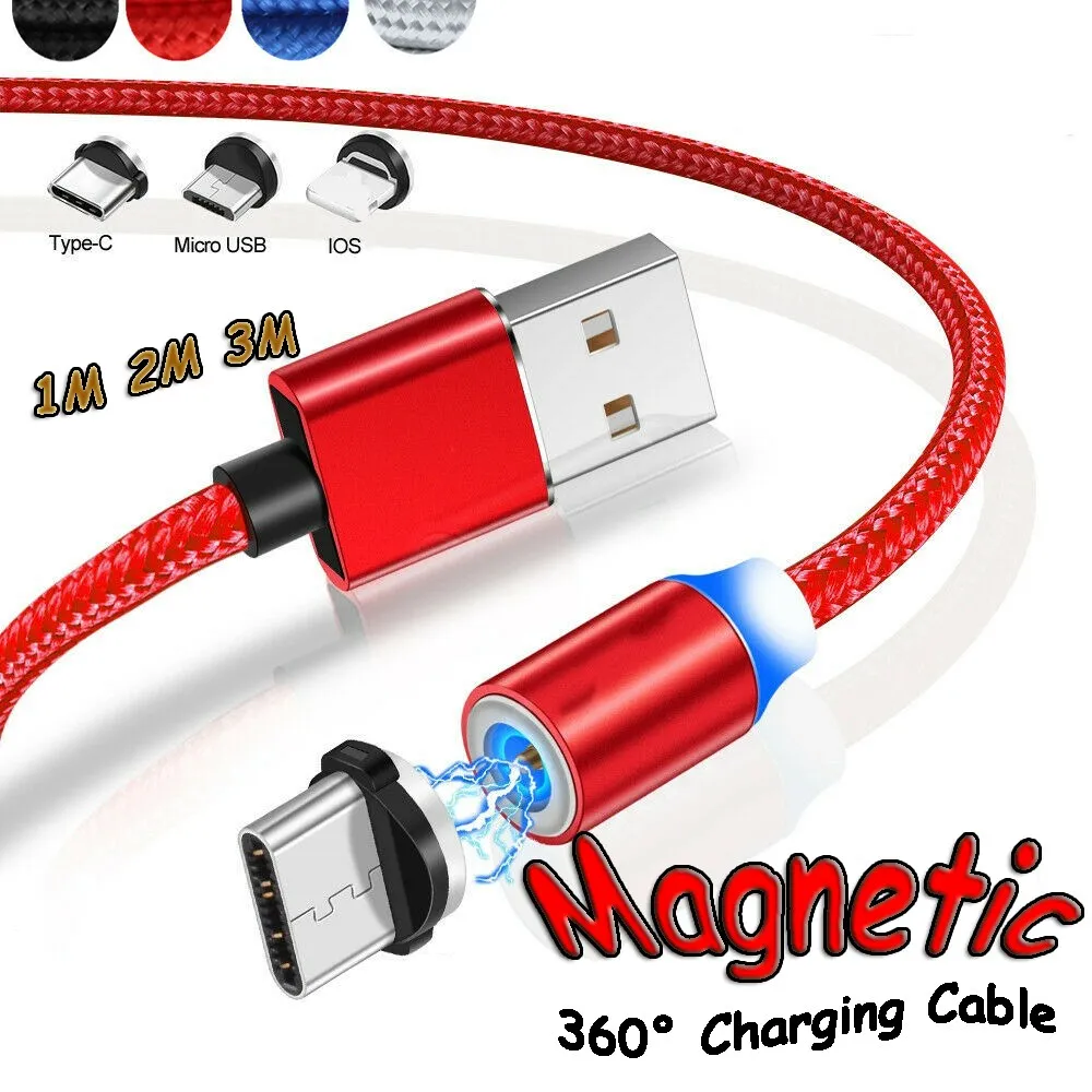 Магнитный зарядный кабель до 3M быстрое зарядное устройство типа C Micro USB для Android