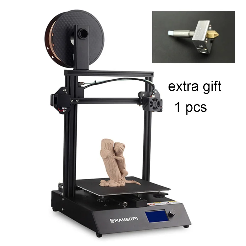 Preise MakerPi P2 Metall Basis Schnelle Heizung Aluminium Bett 3D Drucker Diy Kits Mit MK8 Extruder Drucken 1,75mm TPU PETG ABS PLA Filament