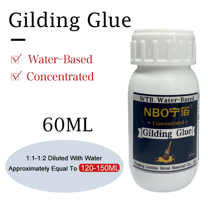 100 мл/60 мл Золотой клей для золотой фольги на водной основе золотых листов