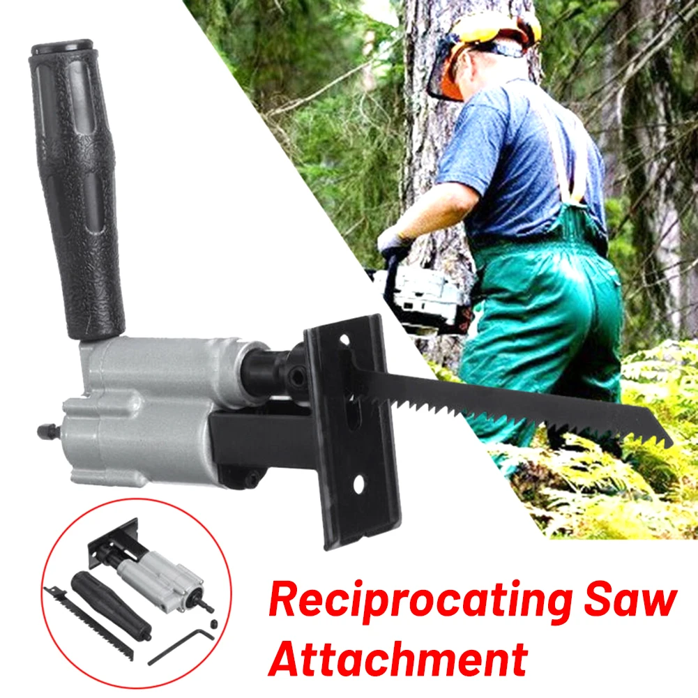 

Reciprocating Saw Jig Adapter Attachment Adjustable Electric Drill For Wood Cutting With Handle Saw Blade And Wrench