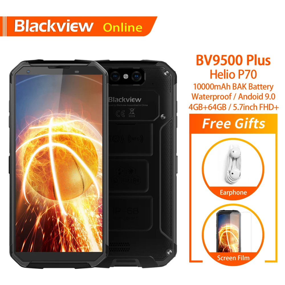 Blackview BV9500 IP68 смартфон Водонепроницаемый 5 7 дюймов 18:9 MT6763T Octa Core 4 ГБ + 64 двойной 16.0MP