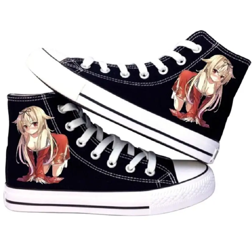 Kantai Collection yuudachi Lovers Casual Canvas Shoes plimsolls rope soled shoes | Тематическая одежда и униформа