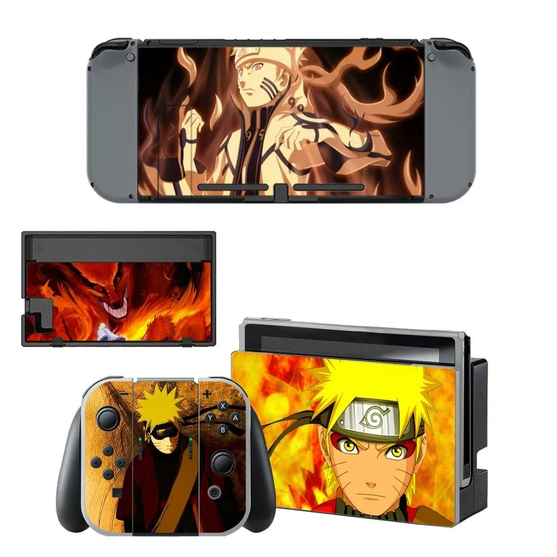 Наклейки для nintendo switch, аниме, Наруто, переключатель, наклейки для nintendo Switch, консоль Joy-con, контроллер, док-станция