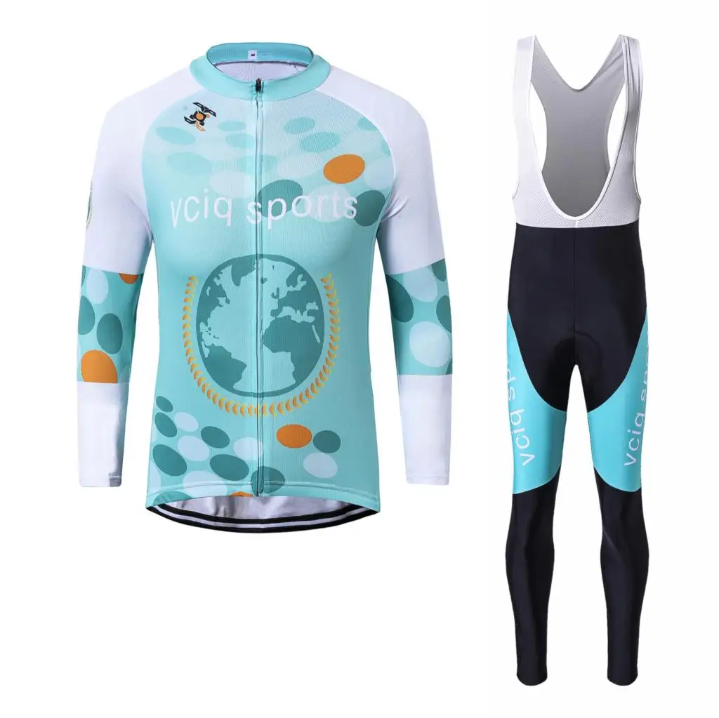 

2020 Gel Breathable Mat Long Sleeve Men's Clothing ciclismo Factory Direct Bicycle Riding Clothing Men Jersey Sets Vciq Sports