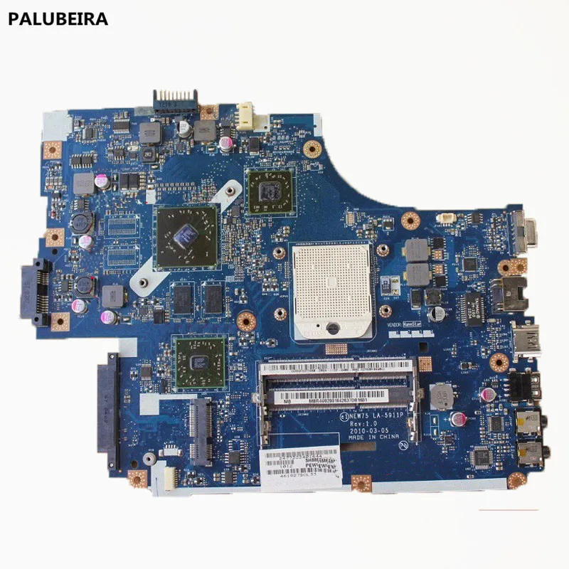 PALUBEIRA Высококачественная материнская плата для ноутбука acer 5552 5551 NEW75 LA-5911P DDR3 полностью протестирована
