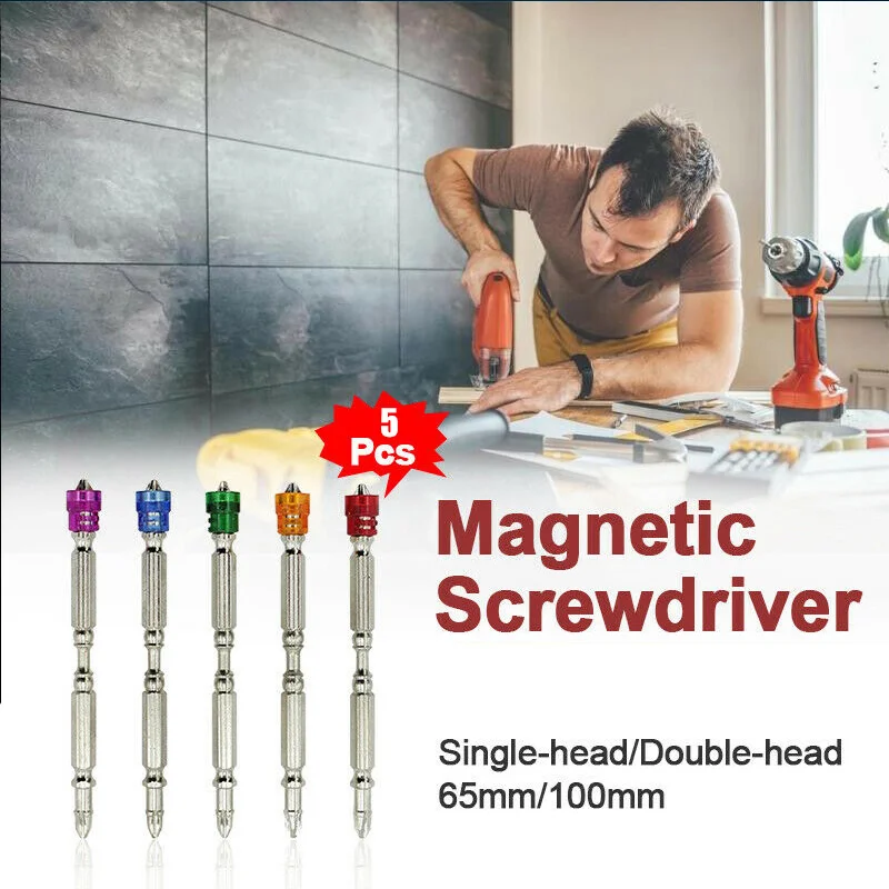 5 шт. Магнитная отвертка бит 65 мм S2 хром ванадиевая сталь сверла QJS