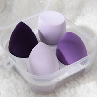 4pcs women make up accessories makeup blender cosmetic puff makeup sponge foundation powder purple sponge beauty tool