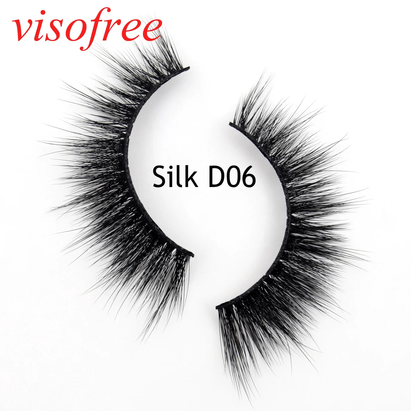 Ресницы Накладные Visofree, 30 парлот, мягкие, черные, натуральные, Silk-D06 (art.: 3a373540cbc) - 3a373540cbc