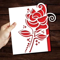 cutting die cut rose flower valentine invitation dies diy scrapbooking paper craft handmade album card template