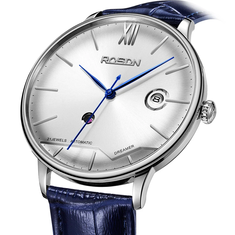 Часы мужские с автоподзаводом и сапфировым стеклом 50 м | Наручные часы