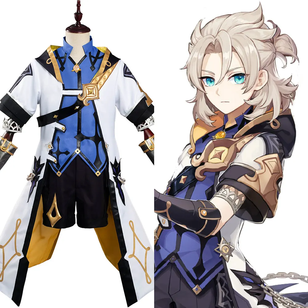 

(In Stock) Game Genshin Impact Cosplay Albedo Cosplay Costume Uniform Outfits Halloween Carnival Suit