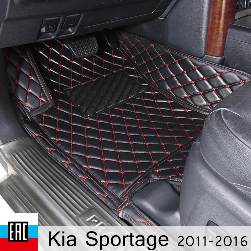 3D Коврики Для авто Kia Sportage 2011-2016 экокожи коврик для автомобиля модные коврики