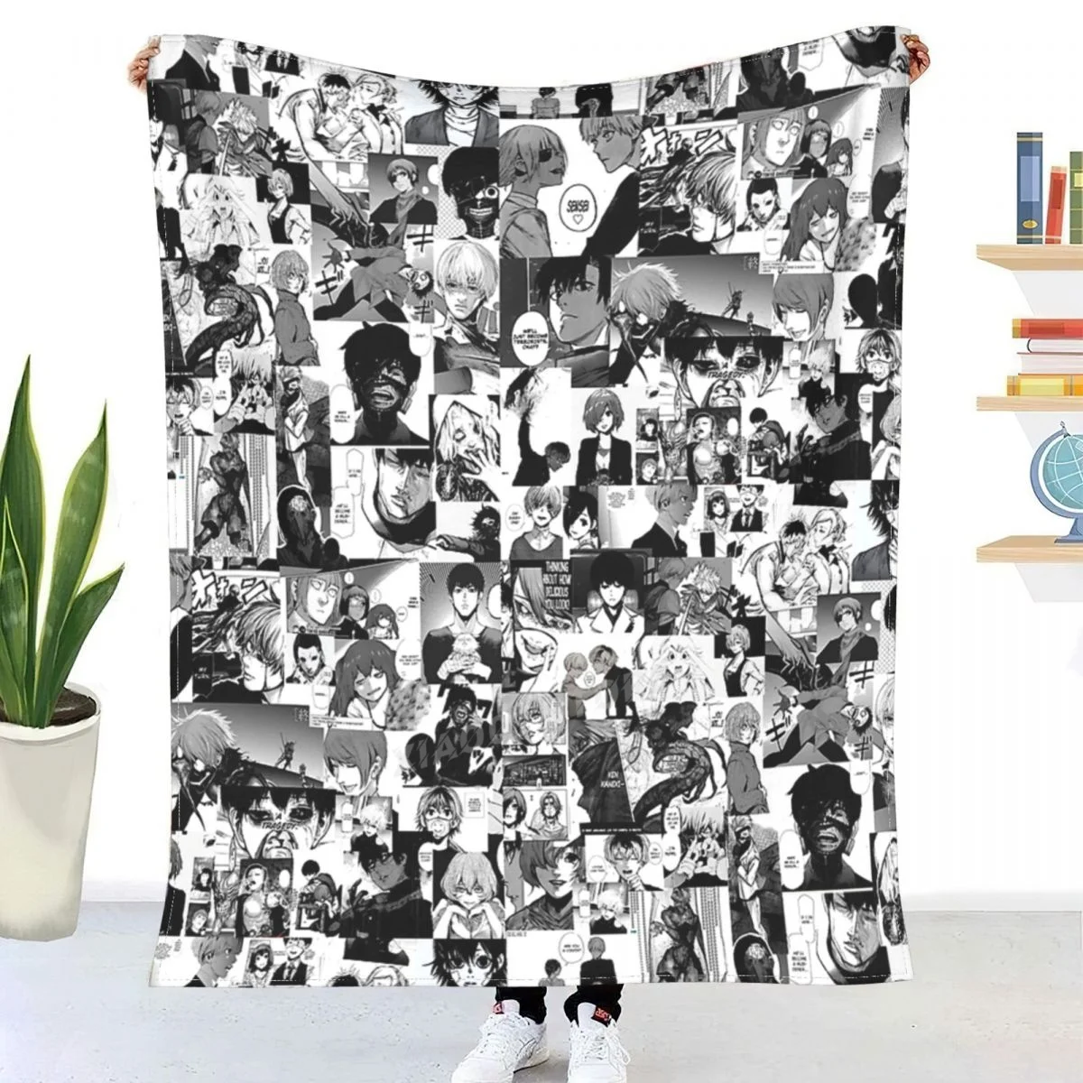 

Tokyo Ghoul Shirt Throw Blanket Sherpa Blanket Bedding soft Blankets