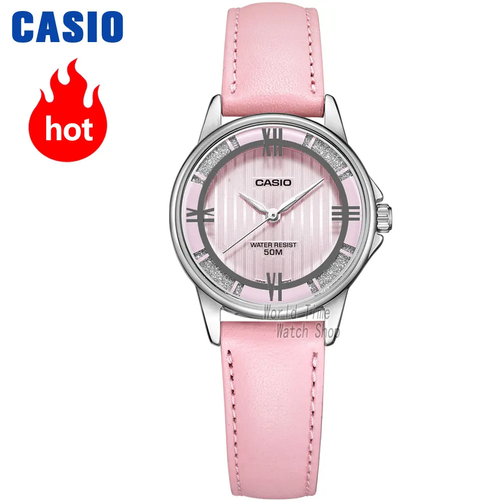 Часы Casio Analogue Женские кварцевые часы простые римские шкалы указатель водонепроницаемые часы LTP-1391
