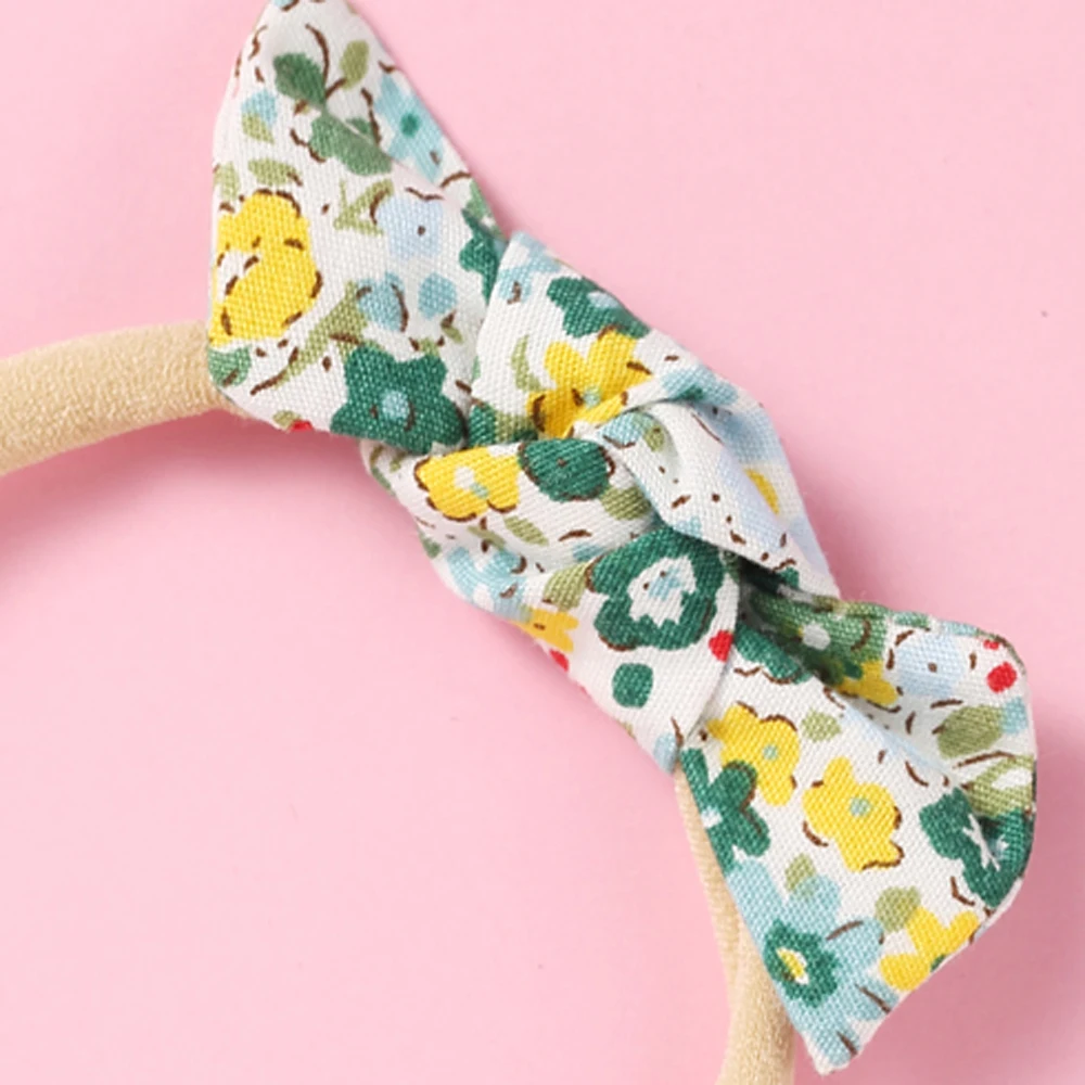 Модная повязка на голову с цветочным принтом для детей эластичная нейлоновая