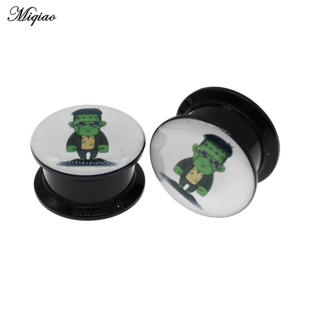 Miqiao 2 шт. горячая Распродажа Explosion акриловый Hulk расширитель ушей с двойной резьбой